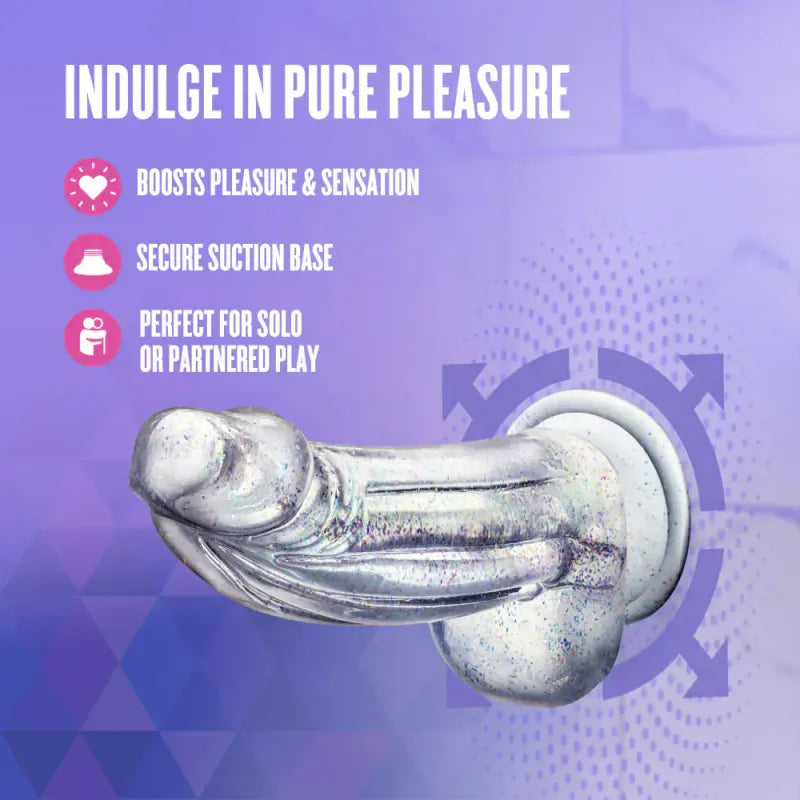 Dildo Realiste & Ventouse - Naturally Yours Bling |  Clair Scintillant & Harnais Compatible Blush Novelties Sensations plus