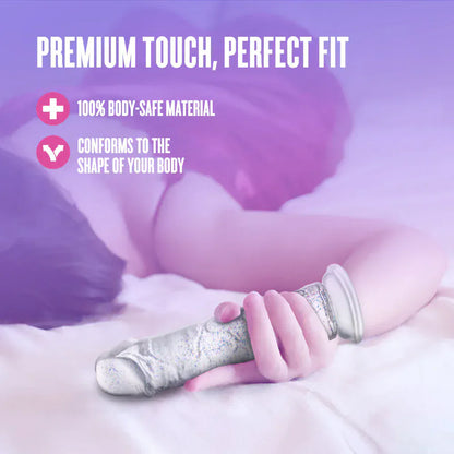 Dildo Realiste & Ventouse - Naturally Yours Gala | 6 po Clair Scintillant & Harnais Compatible Blush Novelties Sensations plus