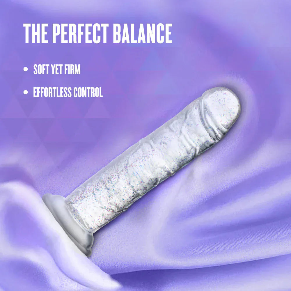 Dildo Realiste & Ventouse - Naturally Yours Gala | 6 po Clair Scintillant & Harnais Compatible Blush Novelties Sensations plus