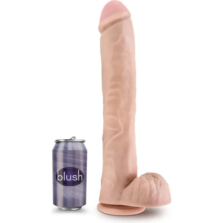 Dildo XXL - Blush Novelties - Au Naturel Daddy 14 Inch Sensa Feel Dual Density Dildo Blush Novelties Sensations plus