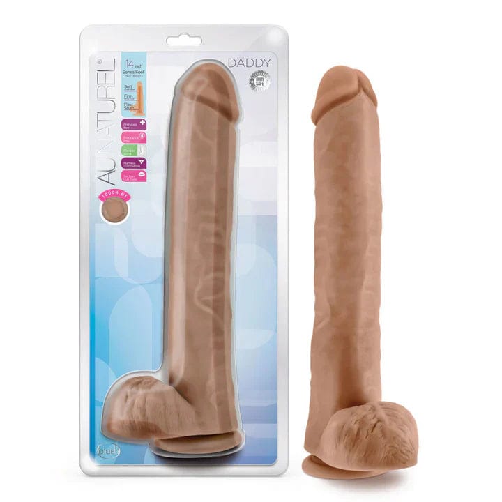 Dildo XXL - Blush Novelties - Au Naturel Daddy 14 Inch Sensa Feel Dual Density Dildo Blush Novelties Sensations plus