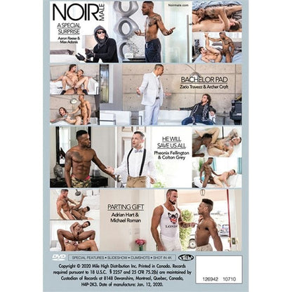 DVD - Noir Male - Black on White Vol. 4 Noir Male Sensations plus