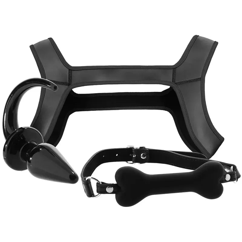 Ensemble Complet Puppy Play - Ouch! Puppy Bondage Kit | 9 Pièces L-XL Ouch! Sensations plus