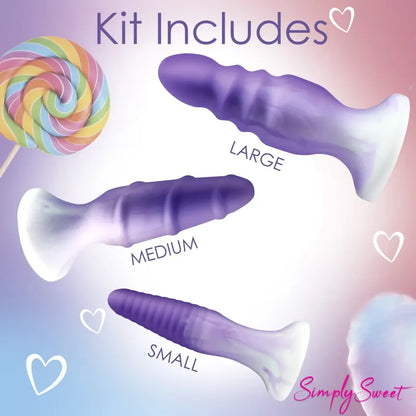 Ensemble de 3 Plugs Anaux - Simply Sweet | Texturé en Silicone Simply Sweet Sensations plus