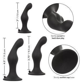 Ensemble de Plug Anal & Prostate - Silicone Anal Ripple Kit | Trio de Plugs Ondulés Calexotics Sensations plus