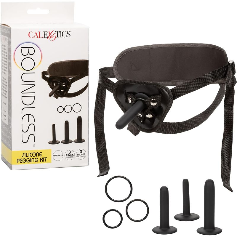 Ensemble Harnais & 3 Sondes - Silicone Pegging Kit | Boundless Calexotics Sensations plus