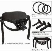 Ensemble Harnais & 3 Sondes - Silicone Pegging Kit | Boundless Calexotics Sensations plus
