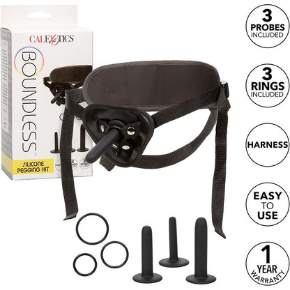 Ensemble Harnais & 3 Sondes - Silicone Pegging Kit | Boundless Calexotics Sensations plus