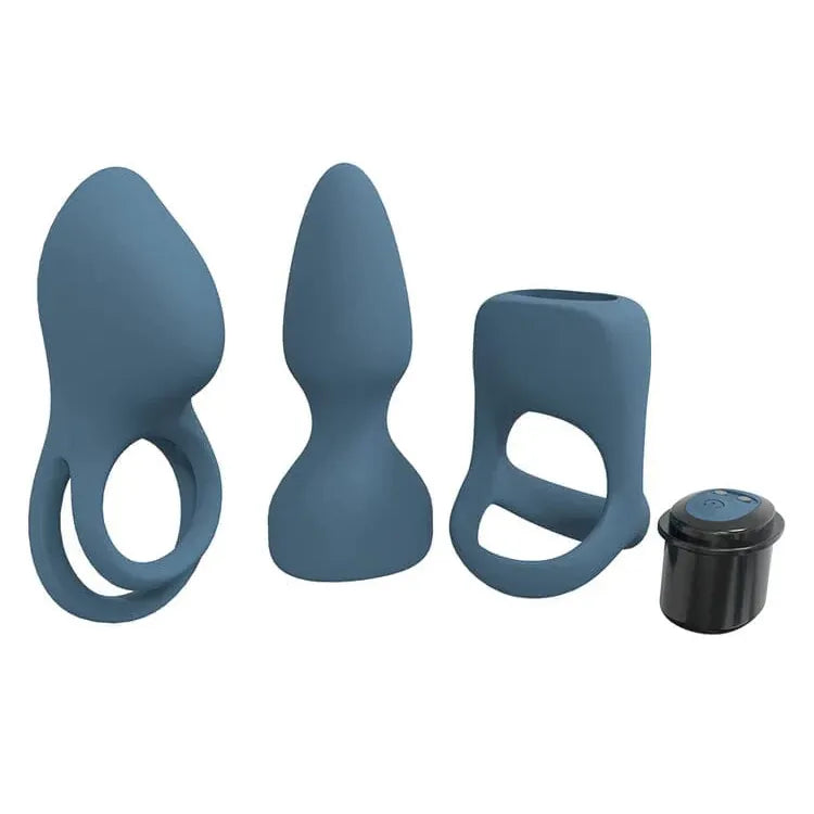 Ensemble Vibrant 3-en-1 - Loveline Pleasure Kit | 10 Modes & 3 Sleeves Interchangeables Loveline Sensations plus