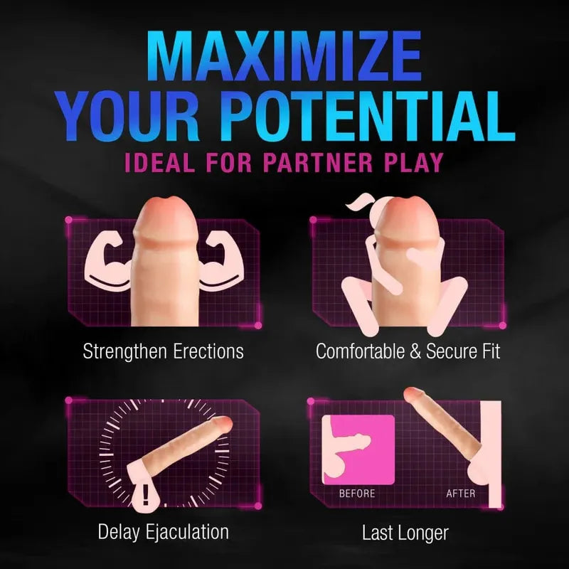 Extension pour Pénis - Vindicate 8.5" | Double Densité & Réaliste Blush Novelties Sensations plus