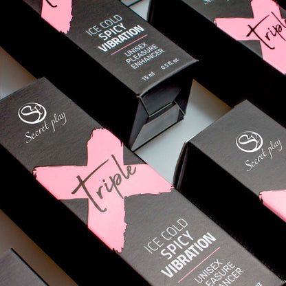 Gel Intensifiant Unisexe - Triple X 15ml | Effets Chaud, Froid & Vibrant pour Plaisir Secret Play Sensations plus