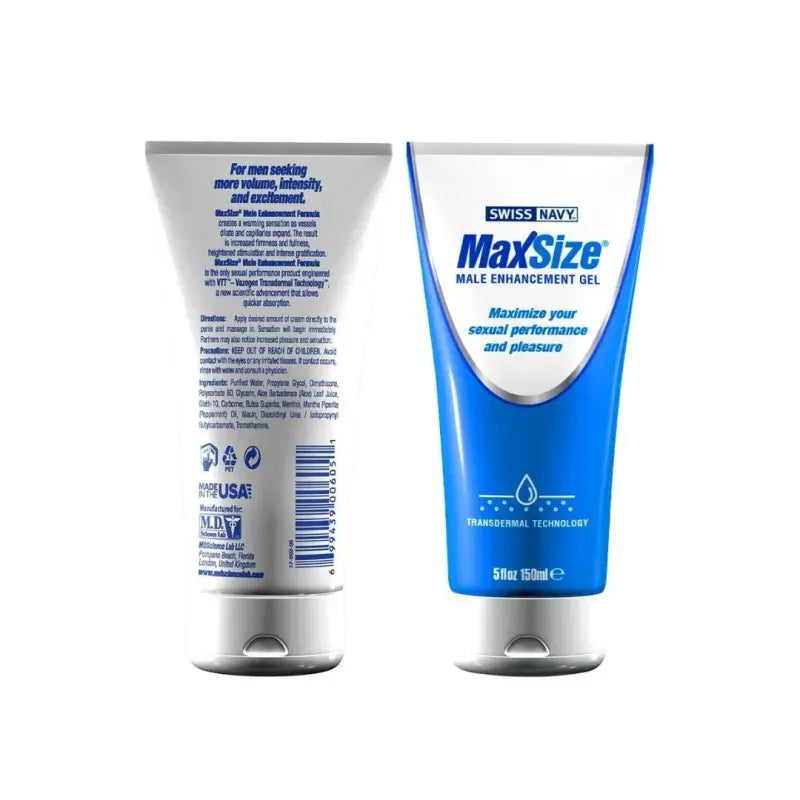 Gel Stimulant Masculin - MaxSize 10 ml ou 150 ml | Swiss Navy Swiss Navy Sensations plus