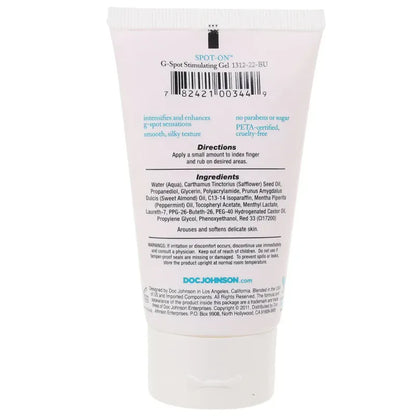 Gel stimulant pour femme - Intimate Enhancements Spot-On | Sensations Point G intensifiées Doc Johnson Sensations plus