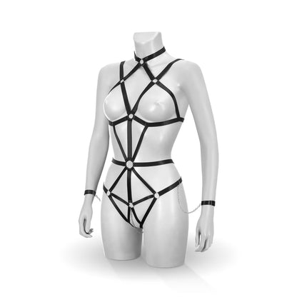 Harnais de Corps Élastique - Bijoux pour Toi Emmanuelle | Body Noir Ajustable & Sexy Bijoux pour toi Sensations plus