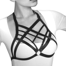Harnais de Corps Élastique Clara - Bijoux Pour Toi | Accessoire Sexy Ajustable en Noir Bijoux pour toi Sensations plus