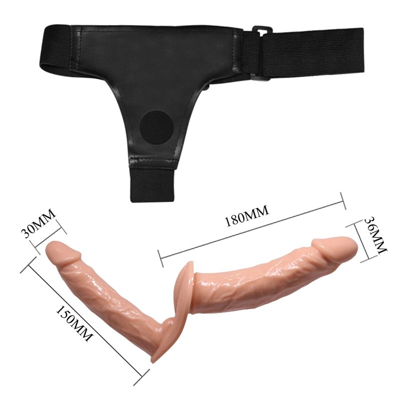 Harnais & Double Dildo Réaliste - Ultra Strap-On | Double Pénétration pour Plaisir Partagé Pretty Love Sensations plus