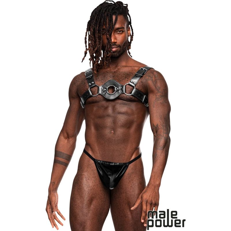 Harnais - Male Power - Libra PU Leather Chest Harness Male Power Sensations plus