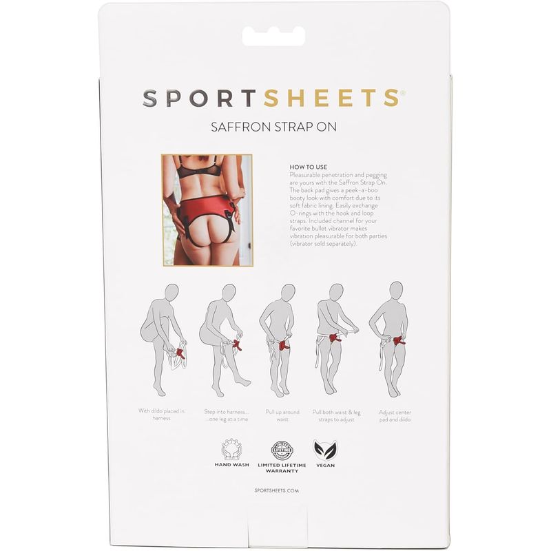 Harnais Rouge - Saffron Strap-On | Ajustable, Sexy & Confortable Sportsheets Sensations plus