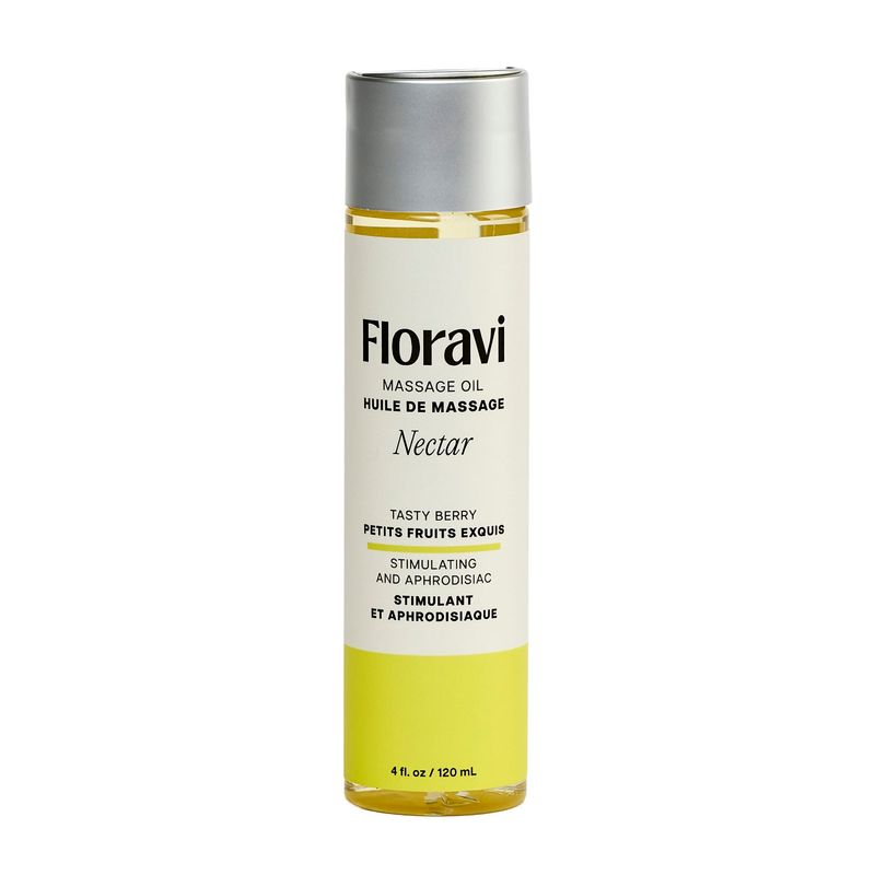 Huile de Massage Intime - Floravi - Proposé en quatre fragrances Floravi Sensations plus
