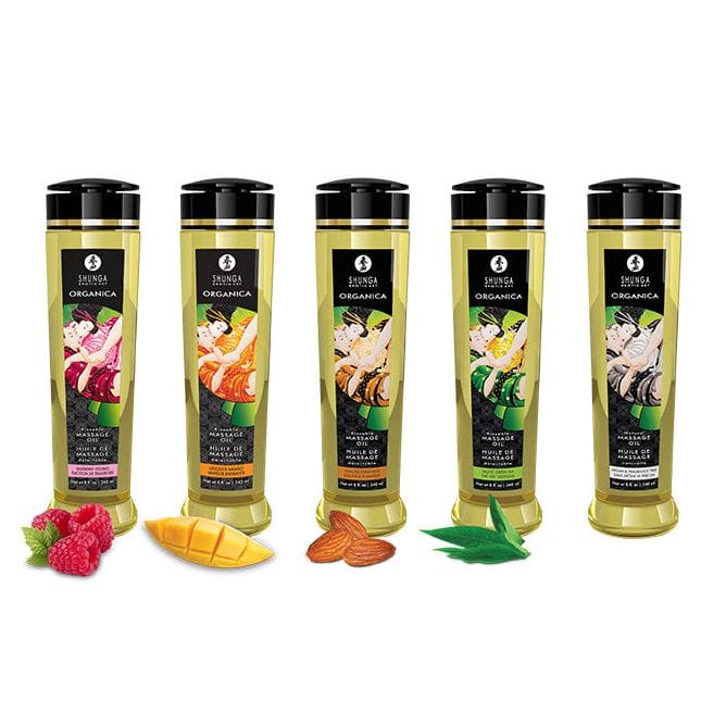Huile de Massage Naturelle - Organica Shunga | 100 % Biologiques & Pressée à Froid Shunga Sensations plus