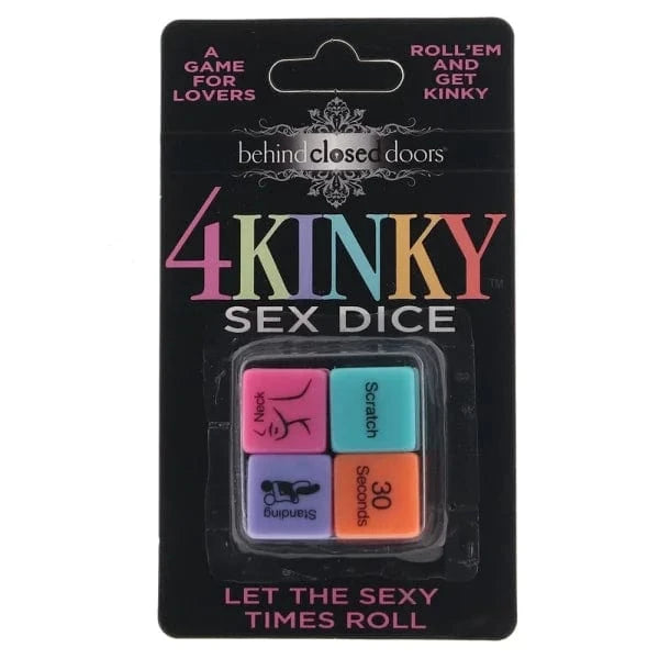 Jeu de Dés Coquin - 4 Dés Kinky pour Adultes | Behind Closed Doors Little Genie Sensations plus