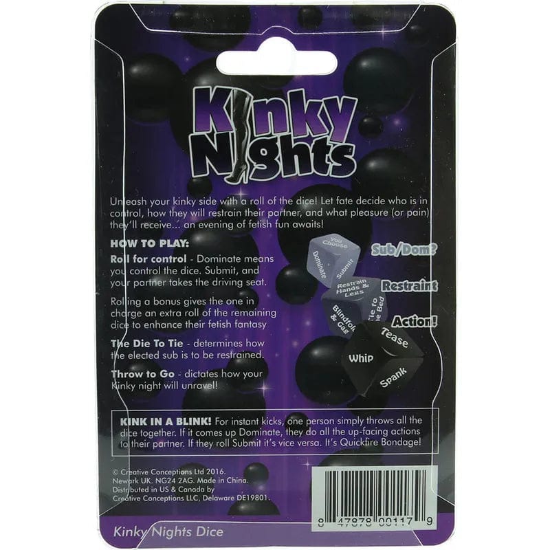 Jeu de Dés - Creative Conceptions - Kinky Nights Bondage Dare Sensations Plus Sensations plus