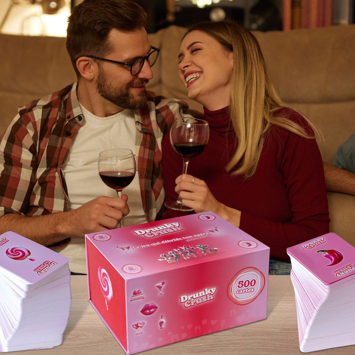 jeu pour couples - 500 Cartes Crushy & Spicy | Drunky Crush Drunky Crush Sensations plus