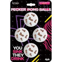 Jeu Sexe Pong - Pecker Beer Pong Balls 4pk | 4 Balles Supplémentaires Hott Products Sensations plus