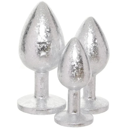 Kit de 3 Plugs Anaux en Métal Argent - Ouch! New York Collection | Luxe, Plaisir & Sécurité Ouch! Sensations plus