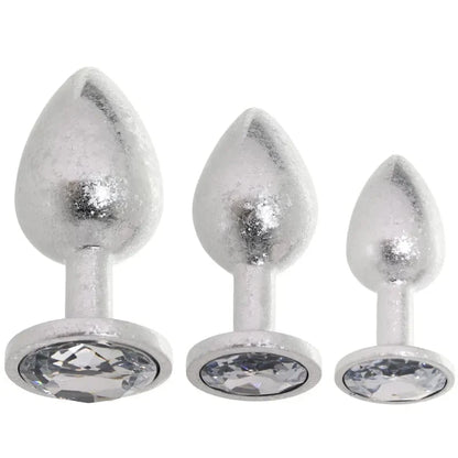 Kit de 3 Plugs Anaux en Métal Argent - Ouch! New York Collection | Luxe, Plaisir & Sécurité Ouch! Sensations plus
