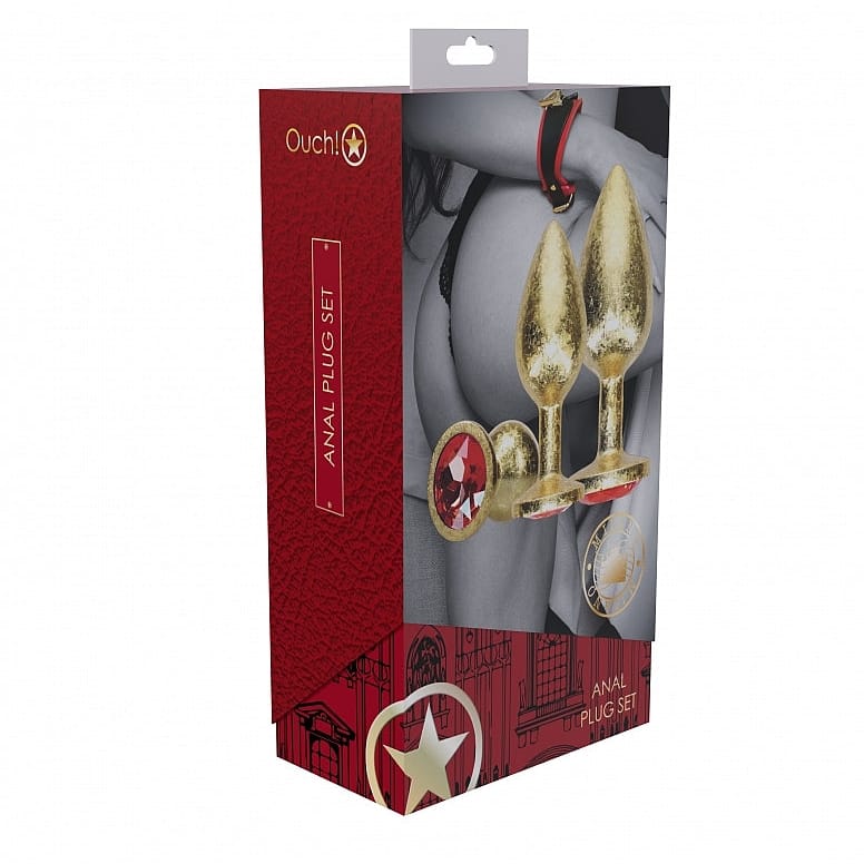 Kit de 3 Plugs Anaux en métal - Ouch! Milan Collection | Luxe, Progression & Sensations Ouch! Sensations plus