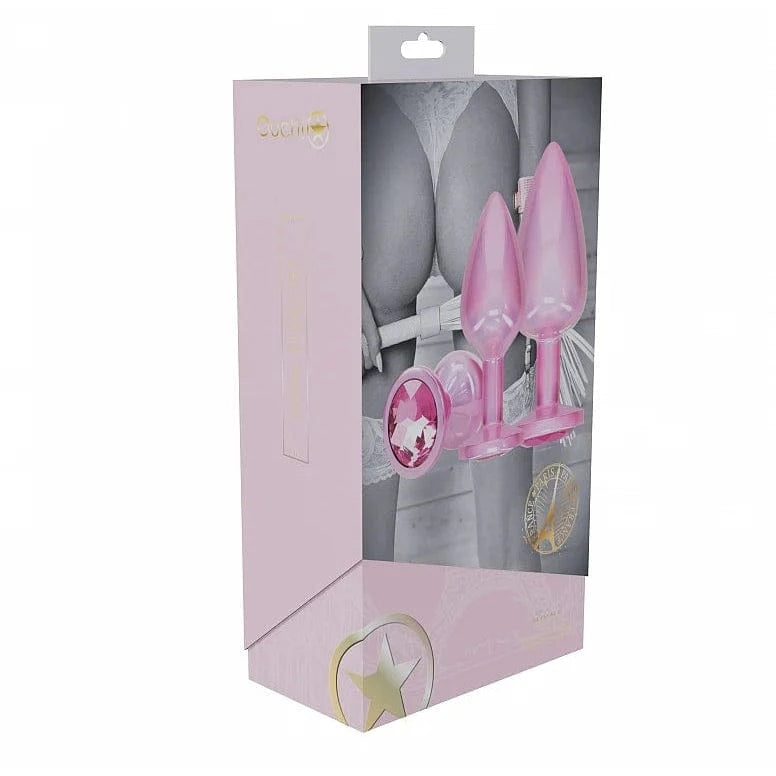 Kit de 3 Plugs Anaux en Métal Rose - Ouch! Paris Collection | Luxe, Plaisir & Sécurité Ouch! Sensations plus