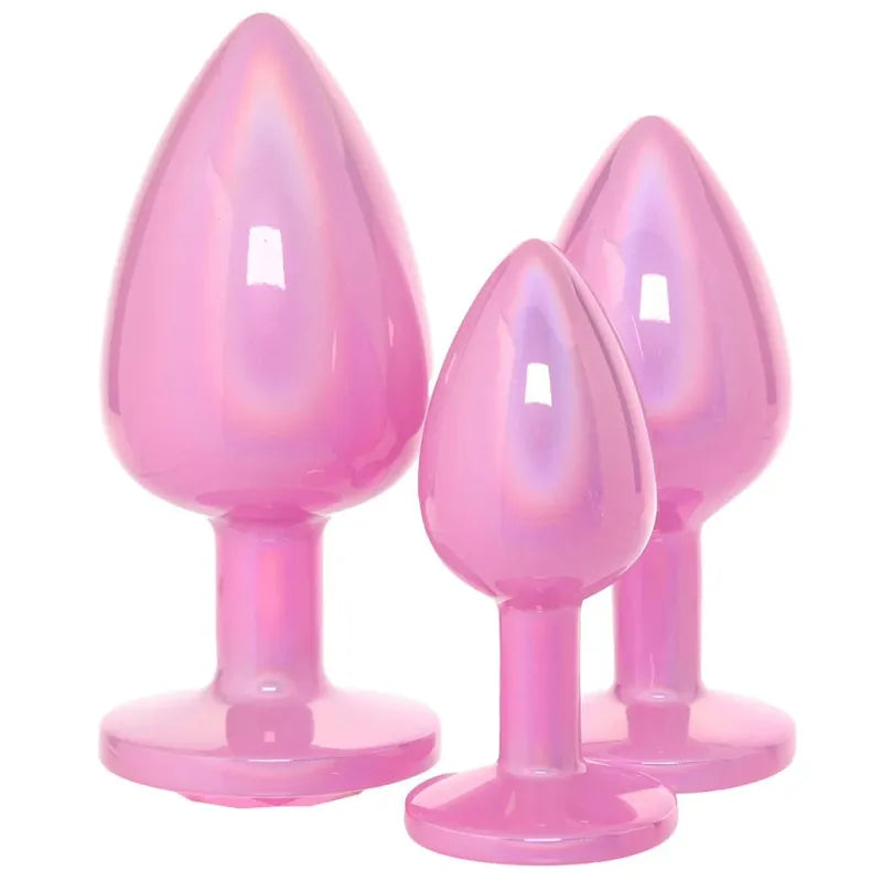 Kit de 3 Plugs Anaux en Métal Rose - Ouch! Paris Collection | Luxe, Plaisir & Sécurité Ouch! Sensations plus