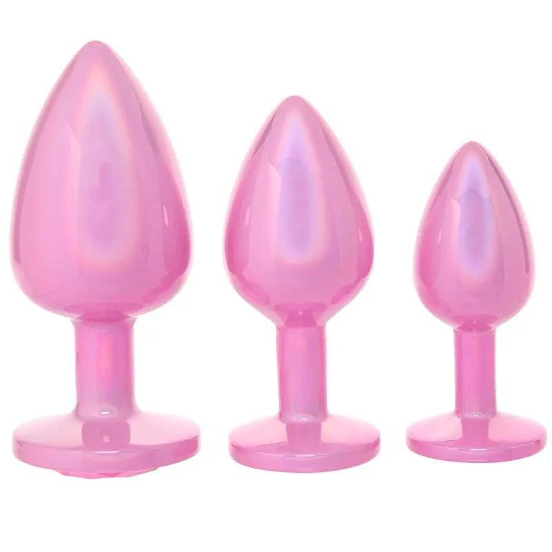 Kit de 3 Plugs Anaux en Métal Rose - Ouch! Paris Collection | Luxe, Plaisir & Sécurité Ouch! Sensations plus