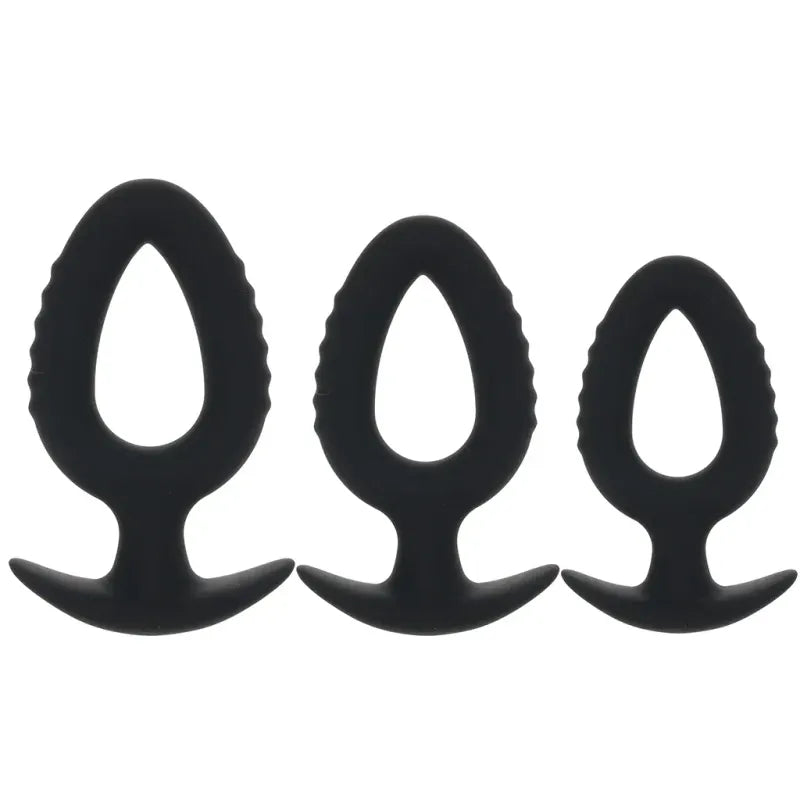 Kit de 3 Plugs Anaux - Master Series Pop Plugs | Silicone Premium Progressif & Sécuritaire Master Series Sensations plus
