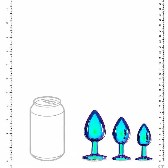 Kit de 3 Plugs Anaux Métal & Reflets Irisés - Ouch! Venice Collection | Luxe, Plaisir & Sécurité Ouch! Sensations plus