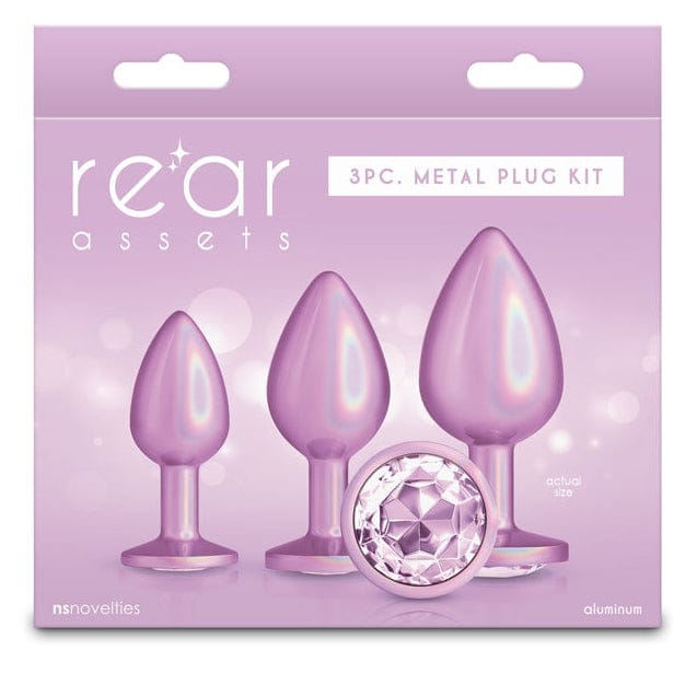 Kit de 3 Plugs Anaux - Rear Assets Trainer Iridescent | Luxe, Sécurité & Plaisir Progressif NS Novelties Sensations plus