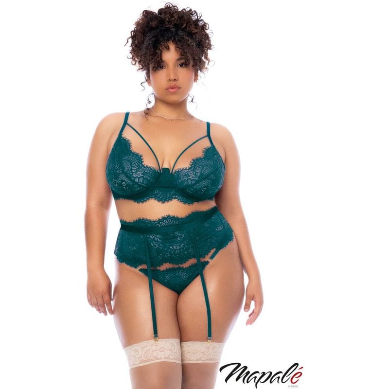 Lingerie Mapalé - Ensemble de dentelle 3 pc 8866 Mapalé Sensations plus