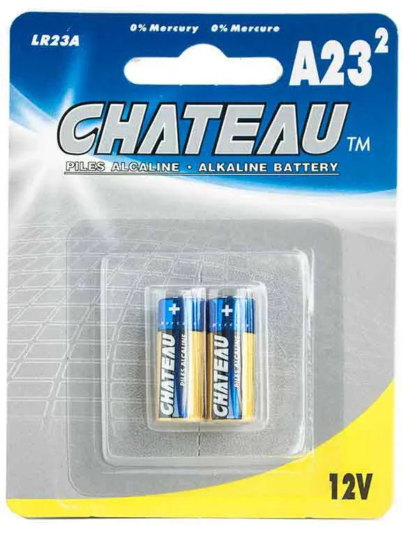 Lot de 2 Piles Alcalines - Batteries Château A23 | 12V, Fiables & Sans Mercure Chateau Manis Electronics Sensations plus