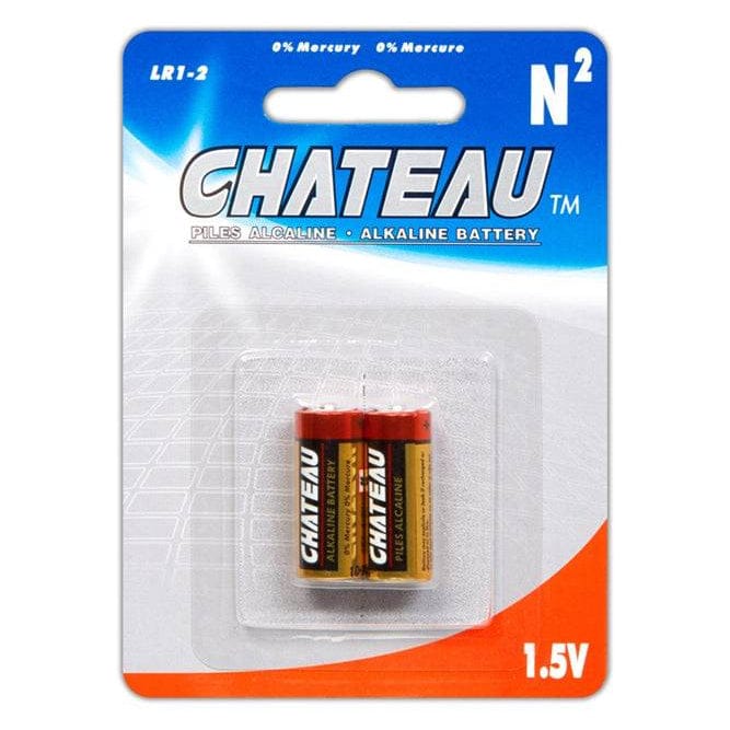 Lot de 2 Piles Alcalines - Batteries Château N | Sans Mercure, Fiables & Puissant Chateau Manis Electronics Sensations plus