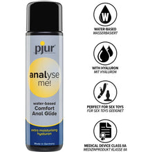 Lubrifiant Anal à Base D'eau - Pjur - Analyse me! 100ml Pjur Sensations plus