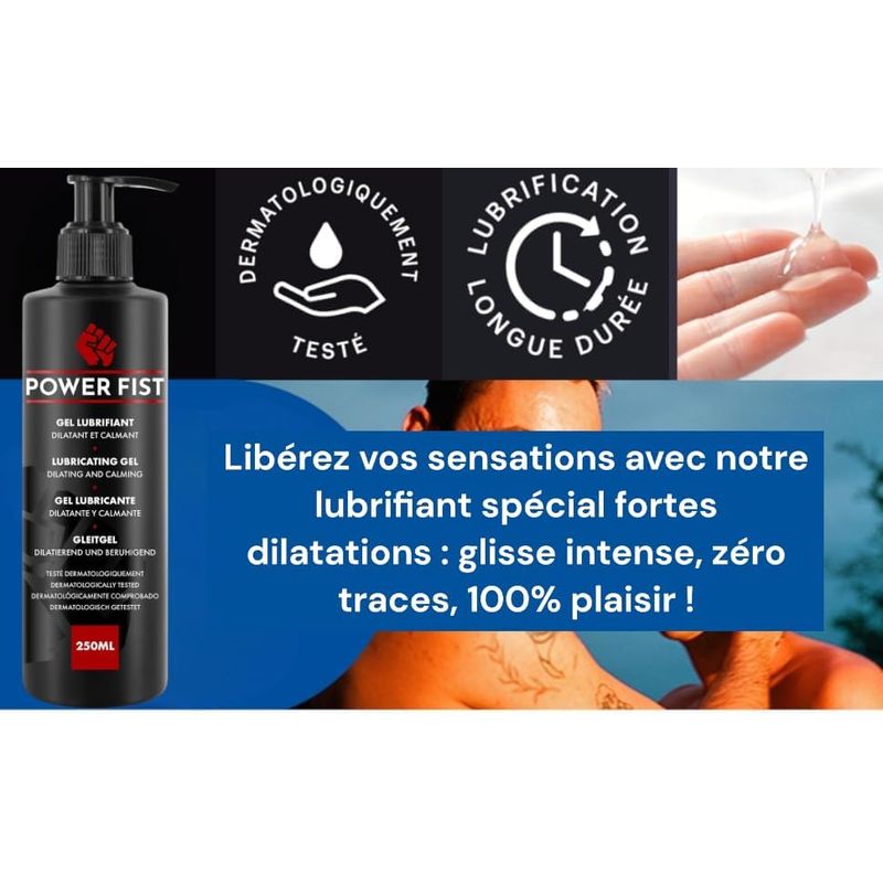 Lubrifiant Anal - Power Fist | Pénétrations Intenses & Fortes Dilatations Power Fist Sensations plus