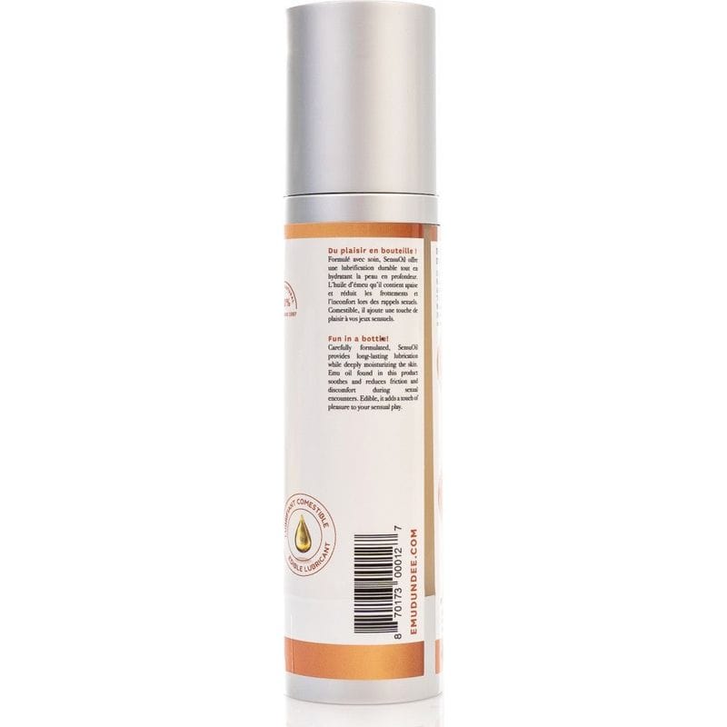 Lubrifiant comestible à l'huile d'émeu - Emu Dundee - SensuOil 100ml (3.4 oz) Emu Dundee Cosméceutique Sensations plus