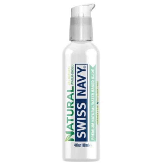 Lubrifiant intime à Base d’Eau - All Natural Swiss Navy | Naturel Premium de 4 oz Swiss Navy Sensations plus
