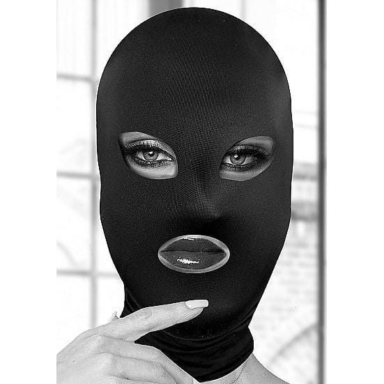 Masque BDSM - Ouch! B&W - Masque de subversion avec bouche et yeux ouverts Shots America Sensations plus