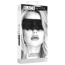 Masque de dentelle - Ouch! B&W - Lace Mask - With Elastic Straps Shots America Sensations plus