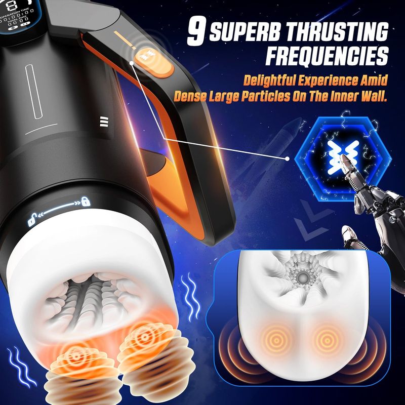 Masturbateur Automatique - The Wing | Va-et-vient & Vibration de Nouvelle Génération Cyberskin Sensations plus