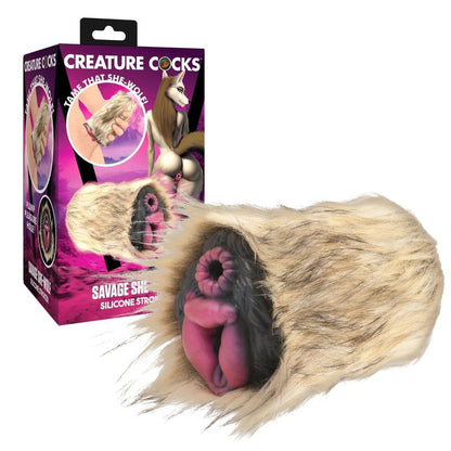 Masturbateur de Fantaisie - Savage She-Wolf Stroker | Double Entrée, Double Tentation Creature Cocks Sensations plus