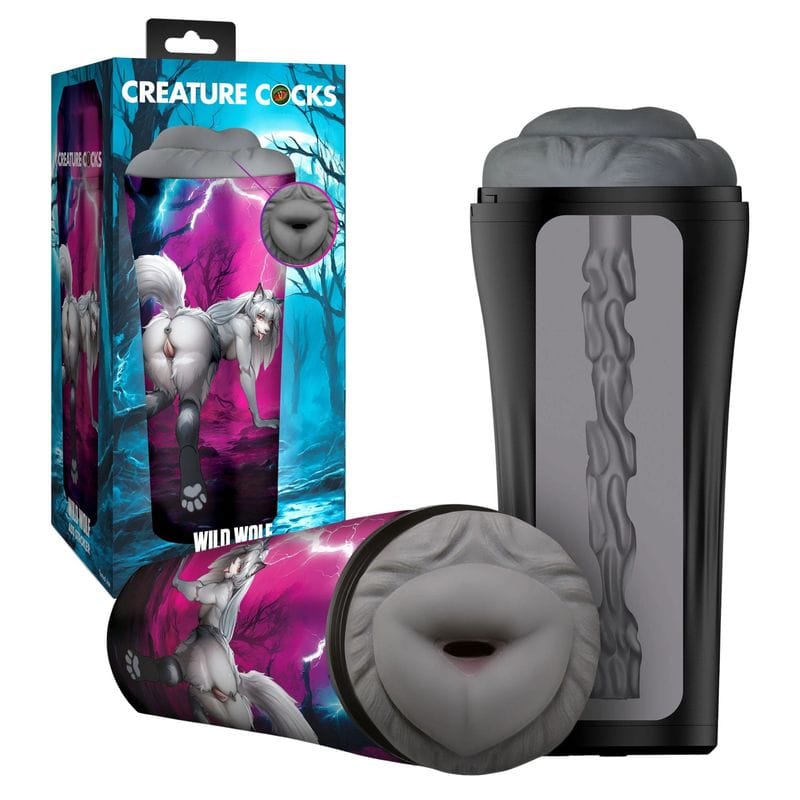 Masturbateur de Fantaisie - Wild Wolf Ass Stroker | Tunnel Texturé & Succion Réglable Creature Cocks Sensations plus