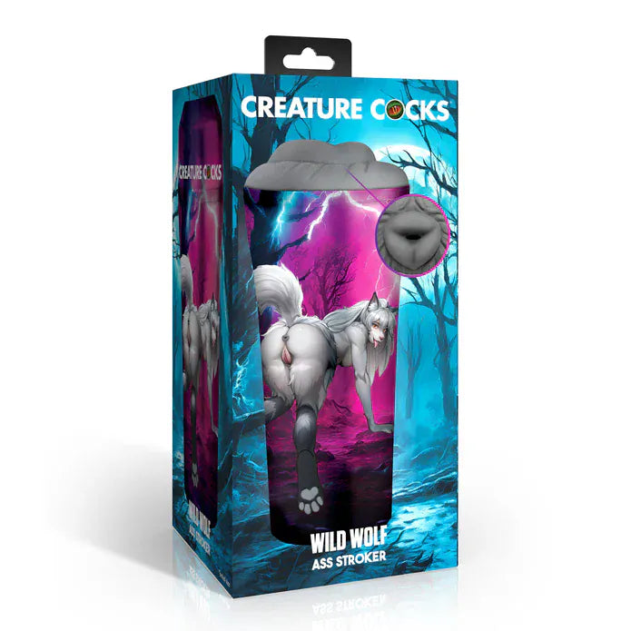 Masturbateur de Fantaisie - Wild Wolf Ass Stroker | Tunnel Texturé & Succion Réglable Creature Cocks Sensations plus